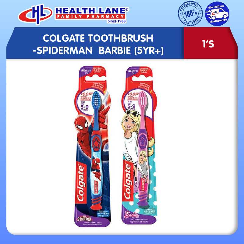 COLGATE BERUS GIGI -SPIDERMAN / BARBIE (5YR+) 1'S